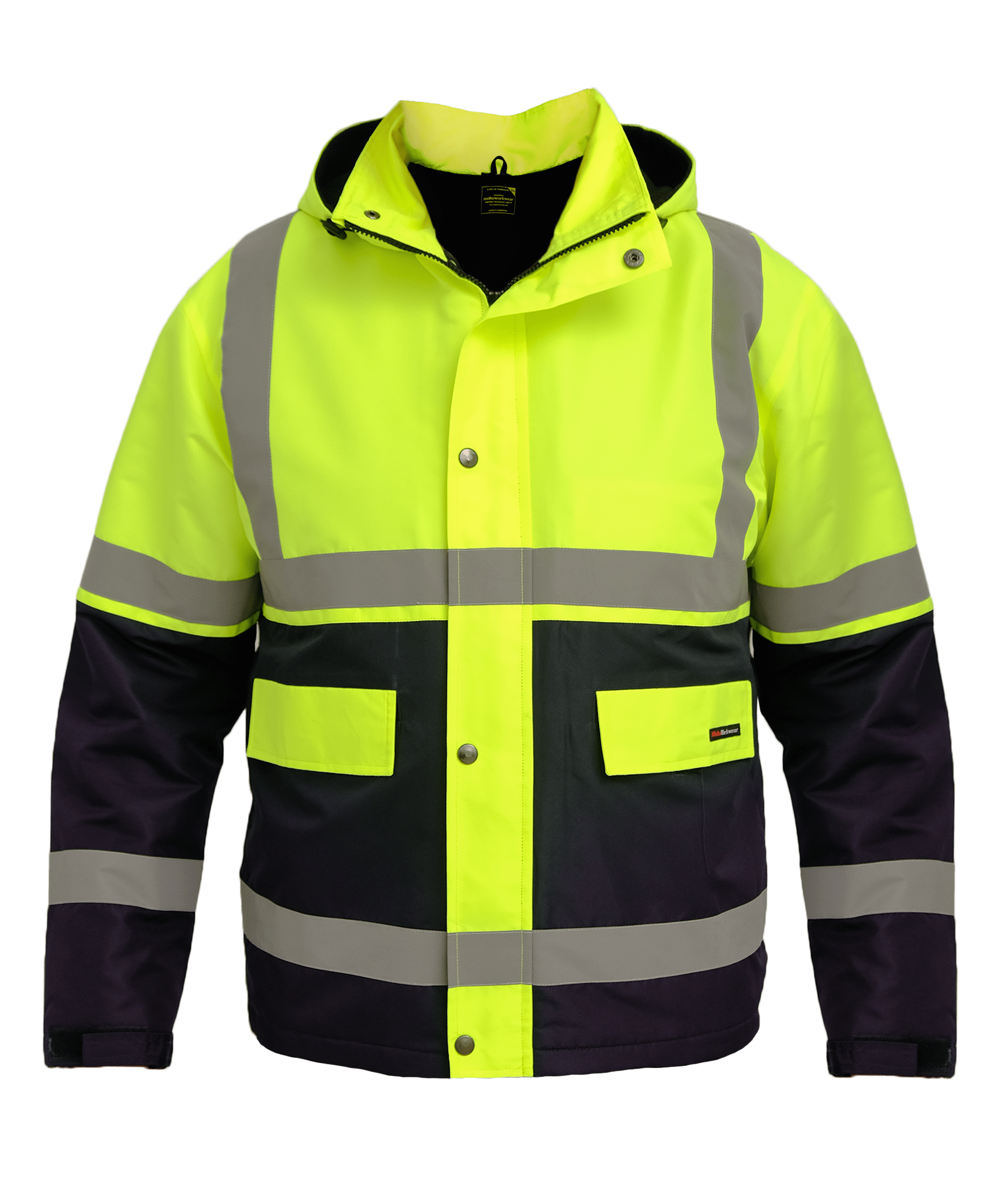 Jacket Lime Navy Mokoworkwear